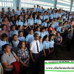 estudiantado en el acto cívico gimnasio del BMC.webpg